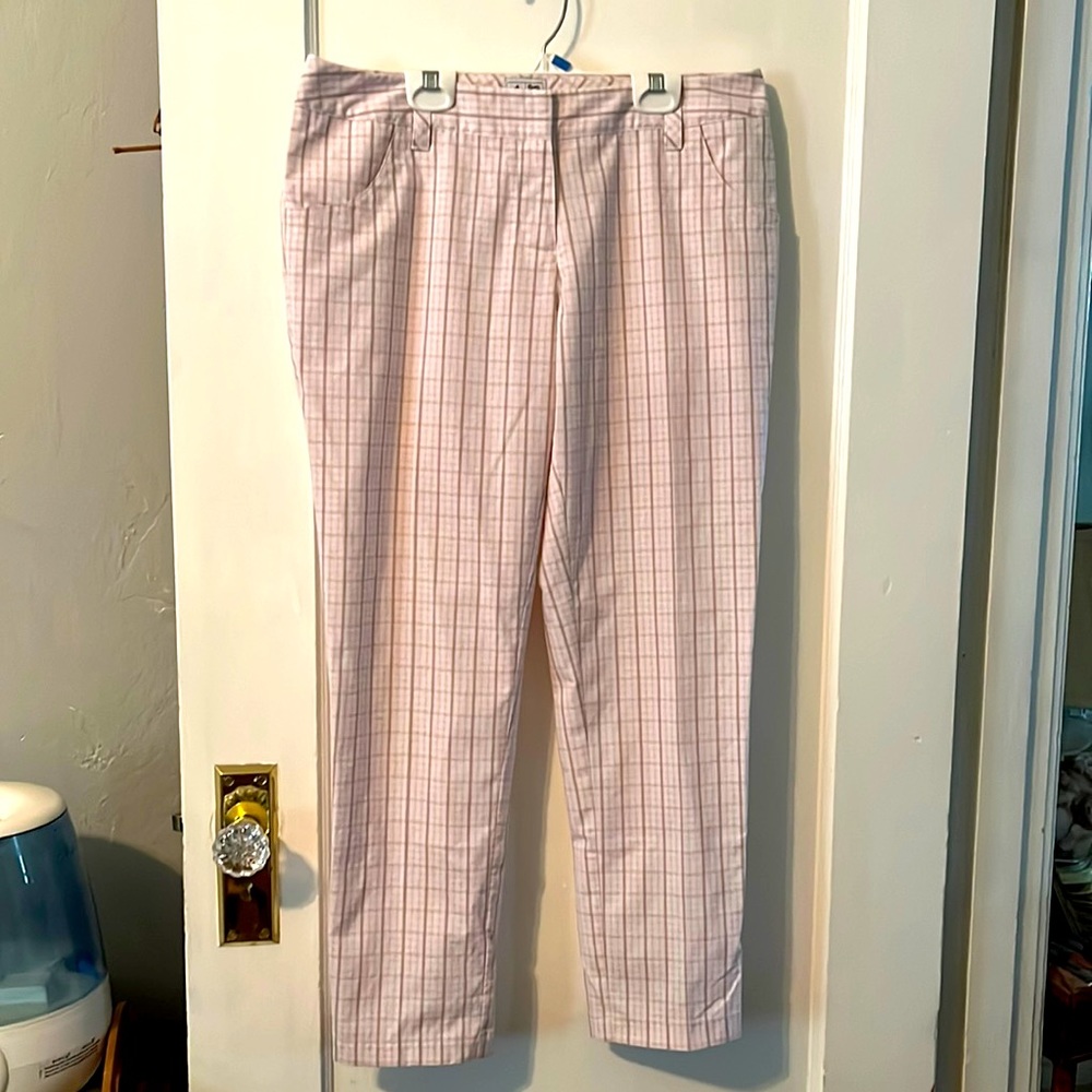 Woman’s Adidas Golf Pants, 32in Waist, climate plaid crop pants